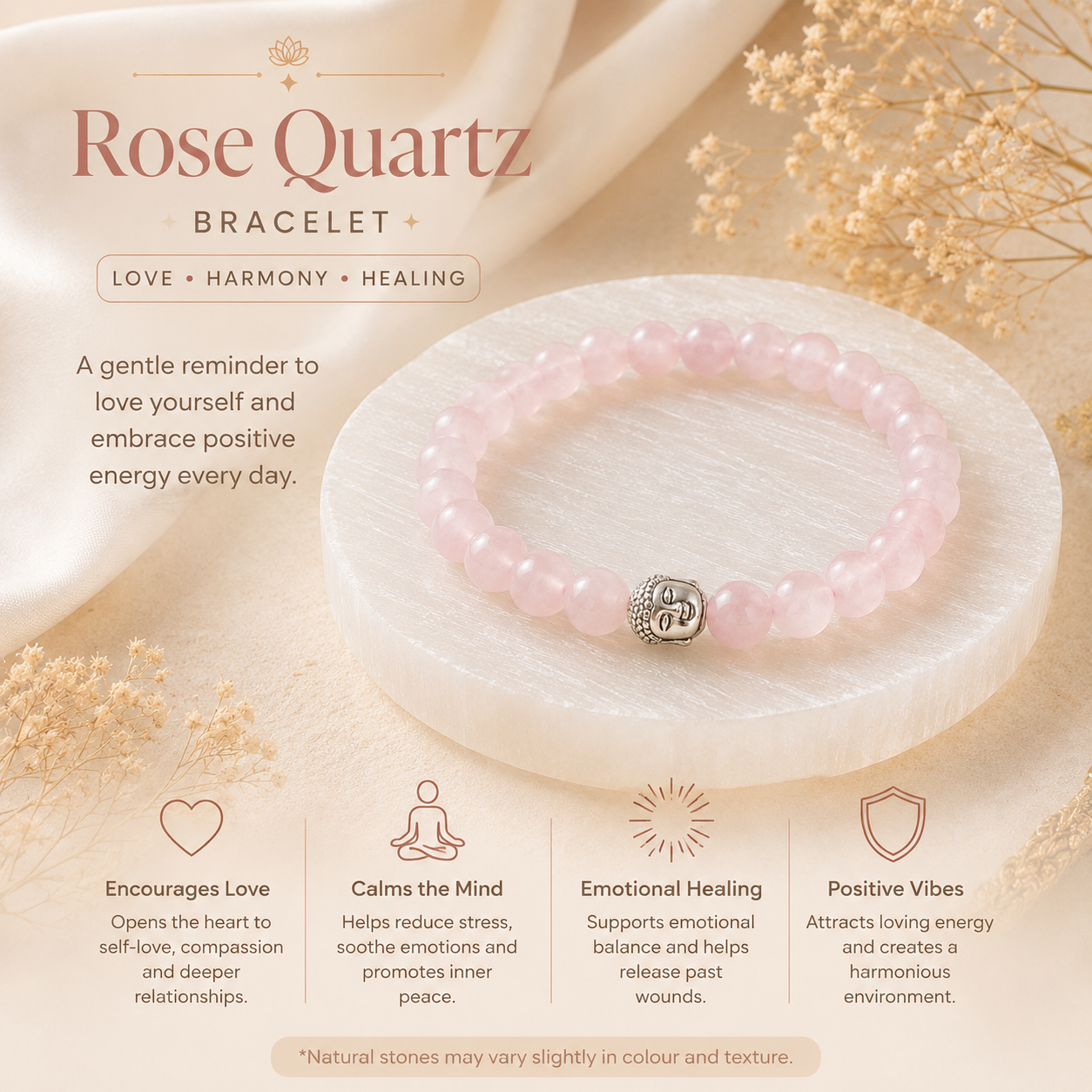 Rose Quarts Bracelet Buy One Get One Free
