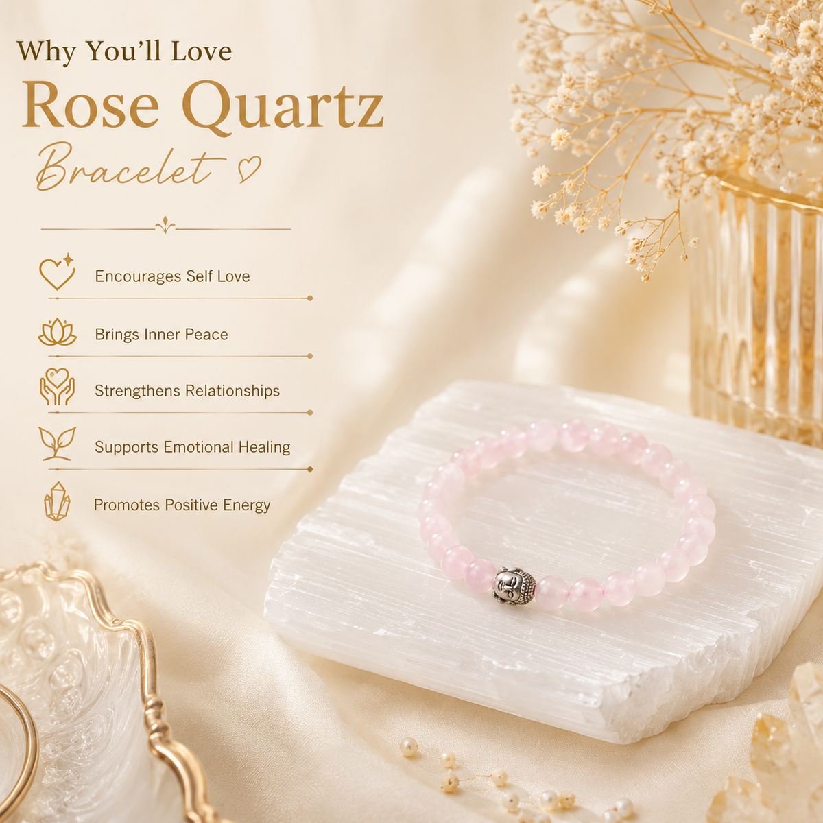 Rose Quarts Bracelet