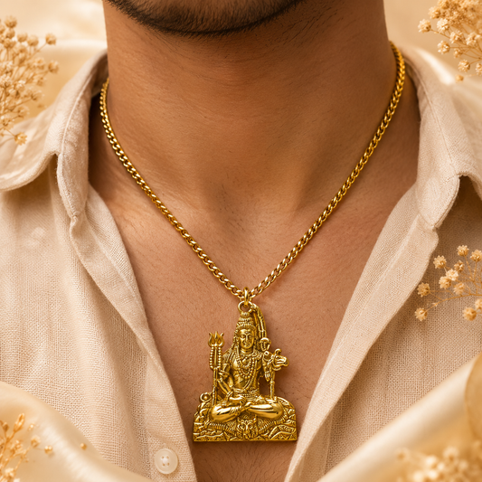 Golden Mahadev Locket