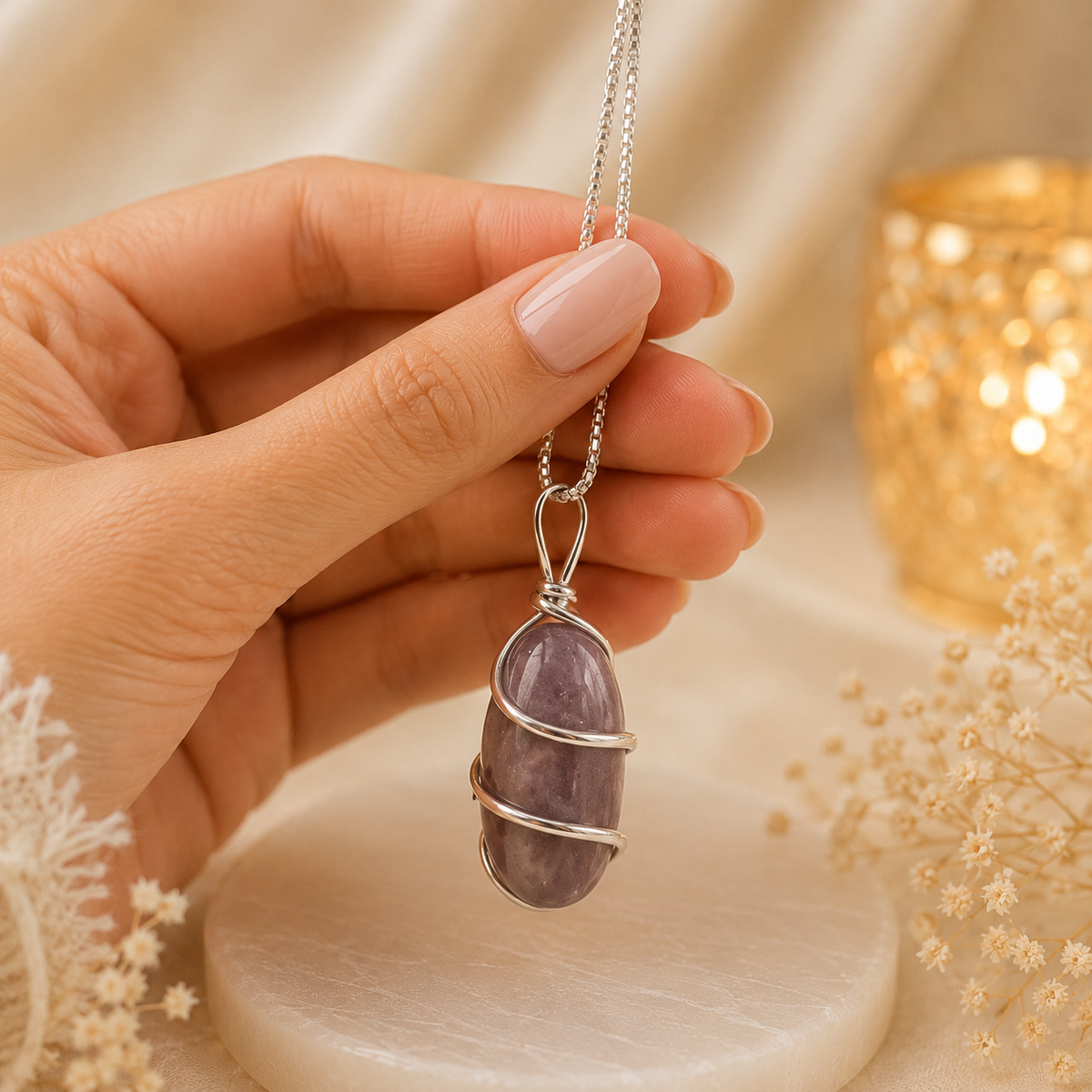 Narmadeshwar Shivling Locket in Pure Silver