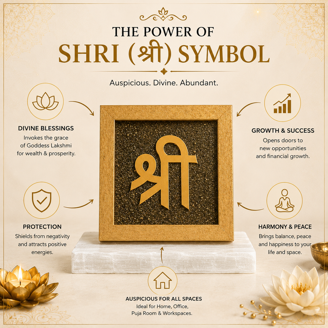 Shree Sacred Symbol - Luck Blessings &amp; Harmony