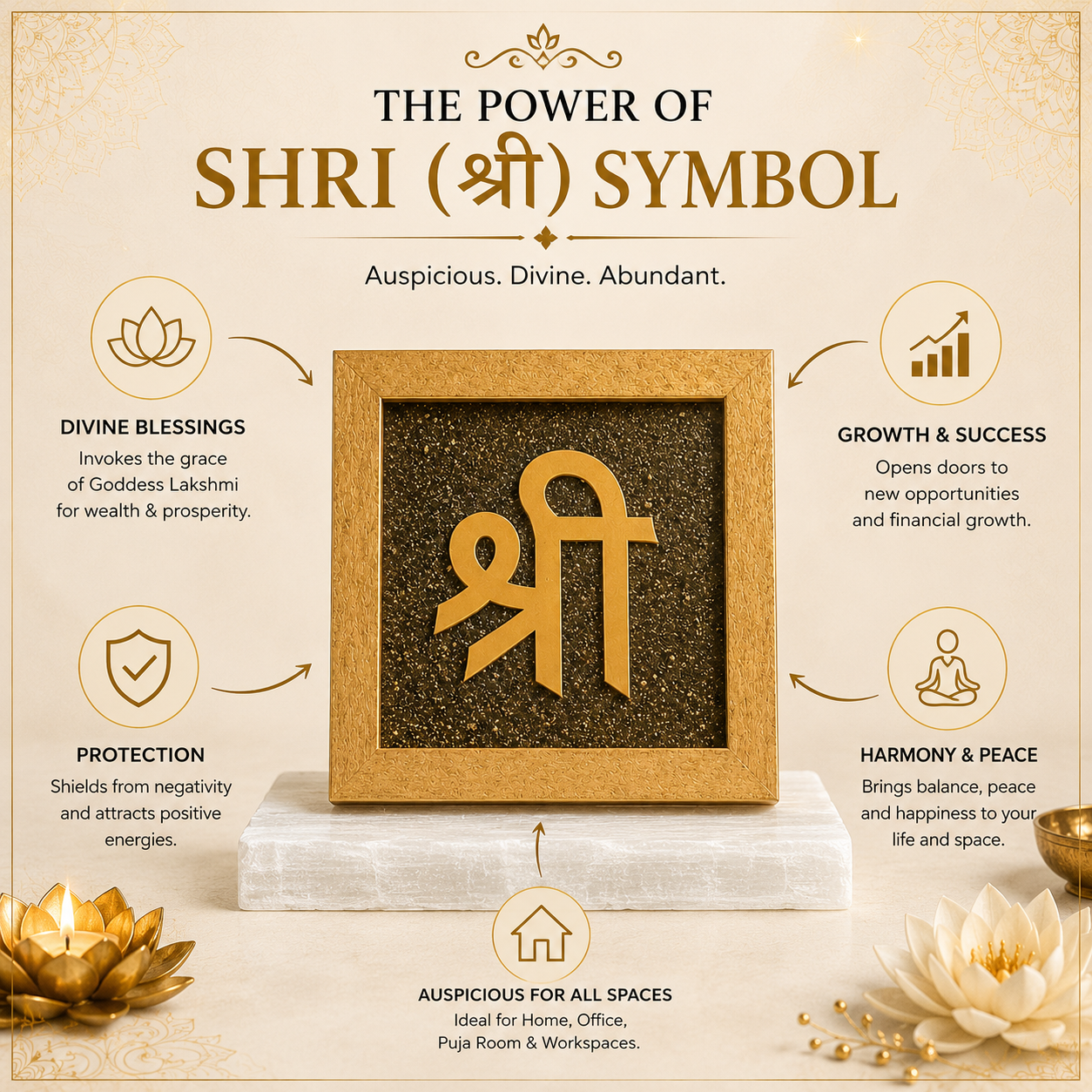 Shree Sacred Symbol - Luck Blessings &amp; Harmony