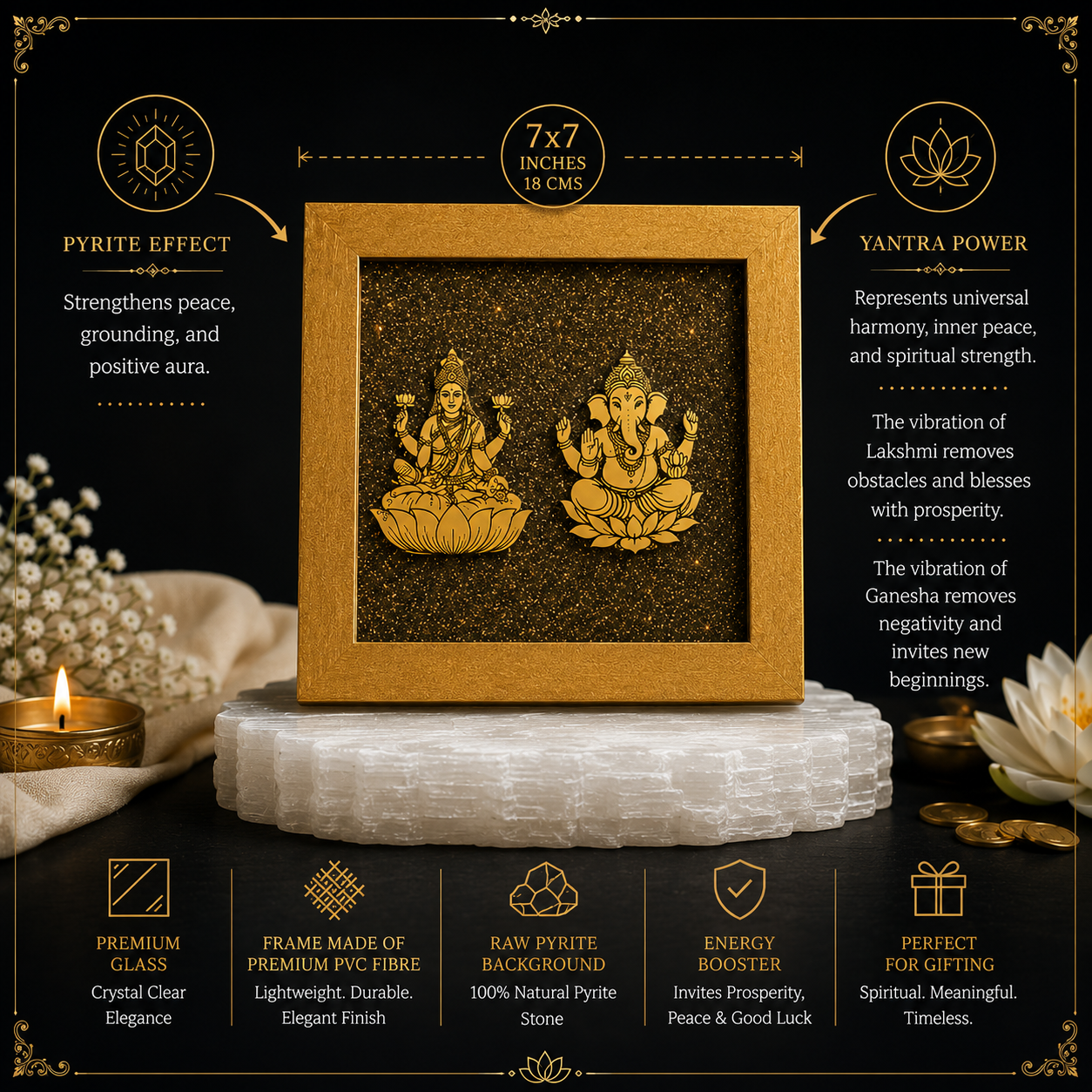 Ganesh Lakshmi Yantra - New beginnings &amp; Peace