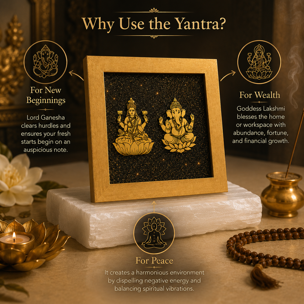 Ganesh Lakshmi Yantra - New beginnings &amp; Peace