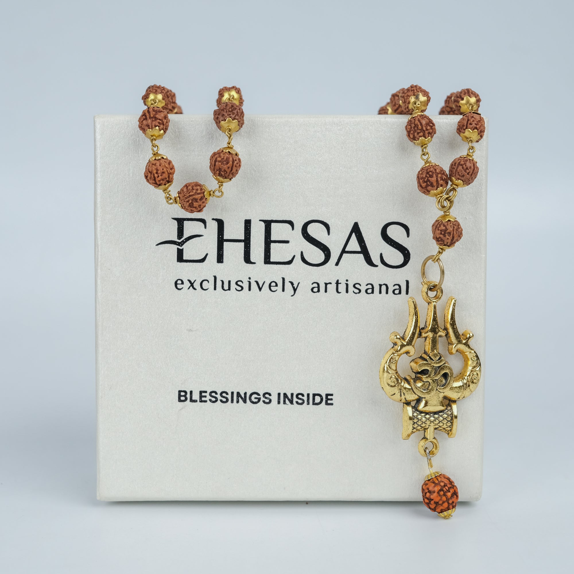 Mahakal Locket with Rudraksha Mala - Free Rudraksha Bracelet (Certified)