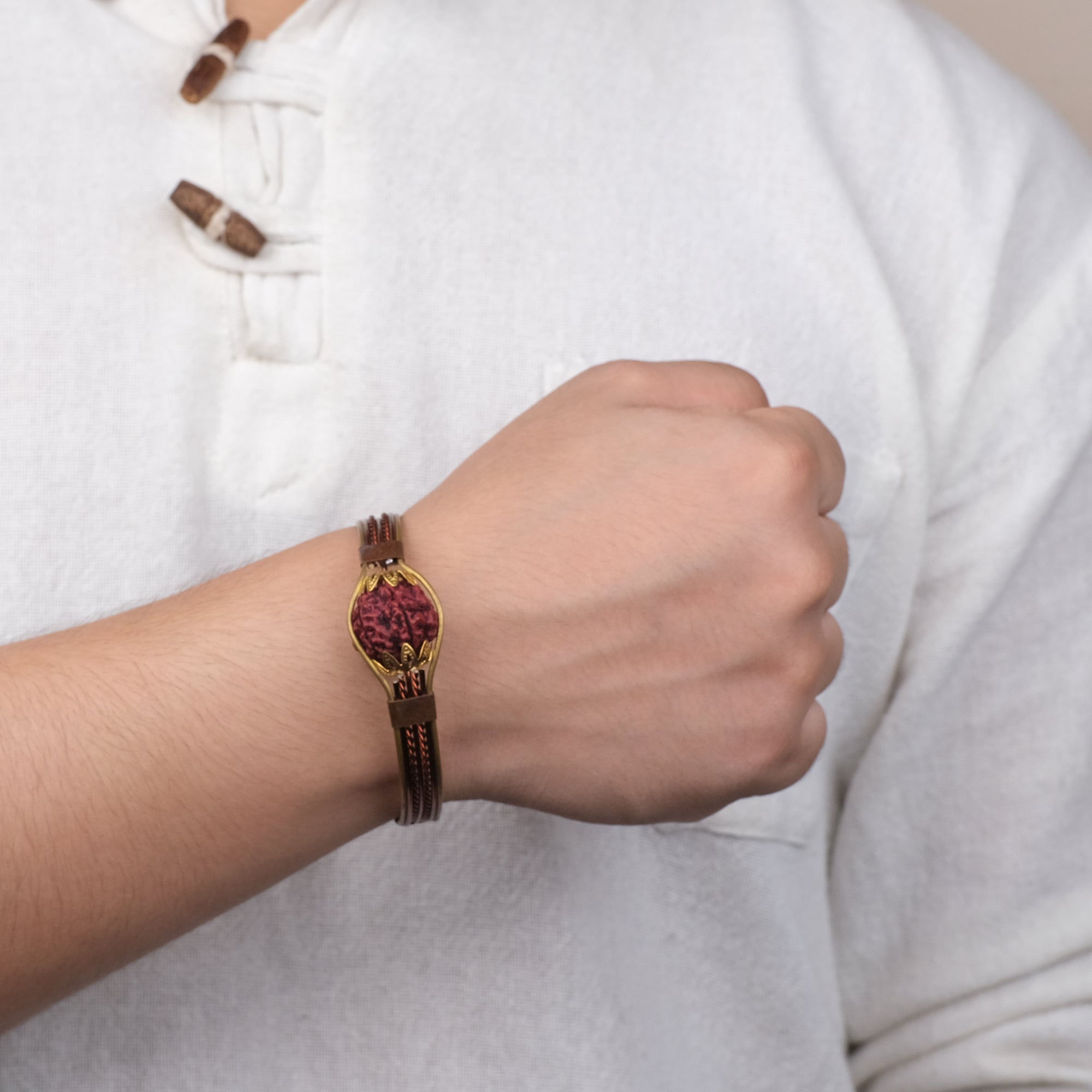 Mahalakshmi Rudraksha Kada ( Free Rudraksha Bracelet )
