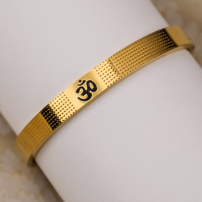 The Resilience Kada ( 18 K Gold Plated ) - Om 3