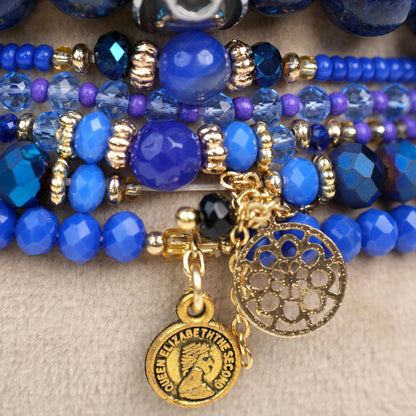 Discover Your True Self Stack - Lapiz Lazuli ( Set of 6 Bracelets )