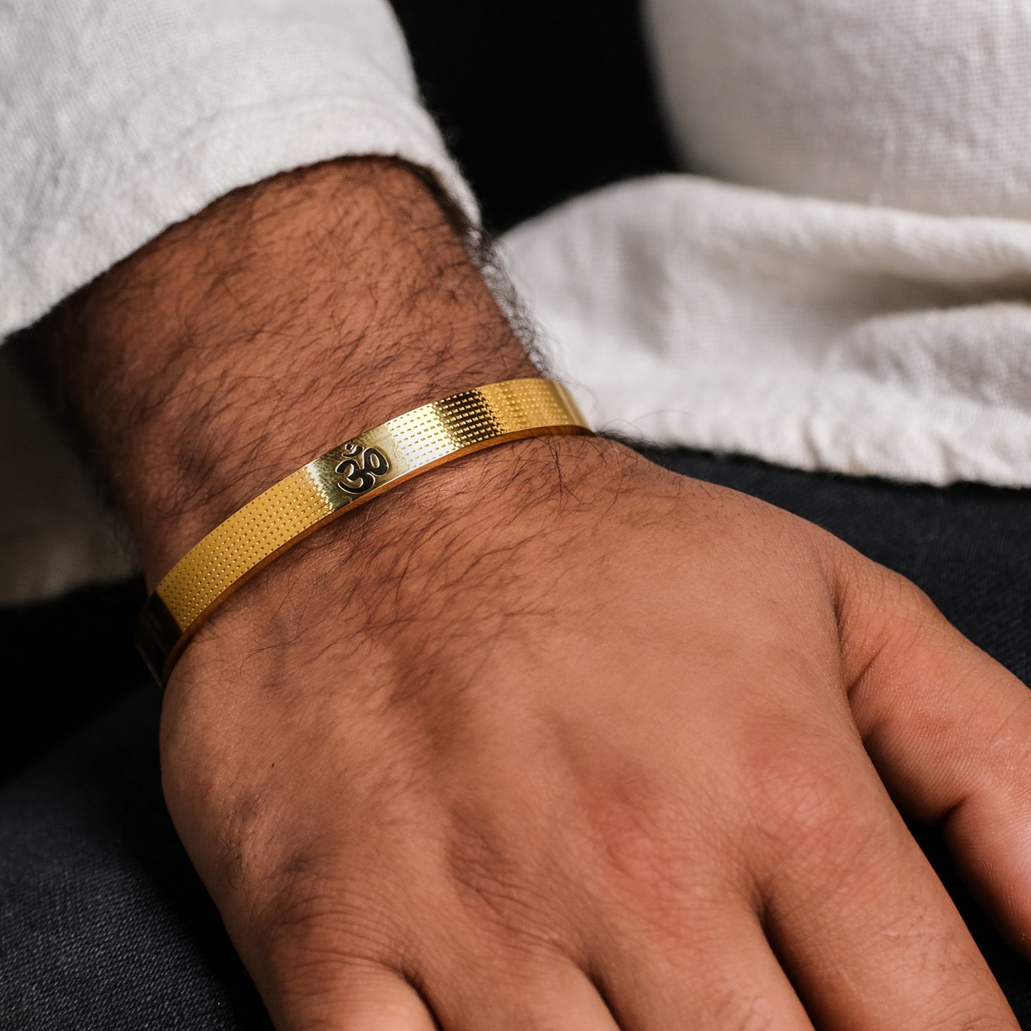 The Resilience Kada ( 18 K Gold Plated ) - Om 3