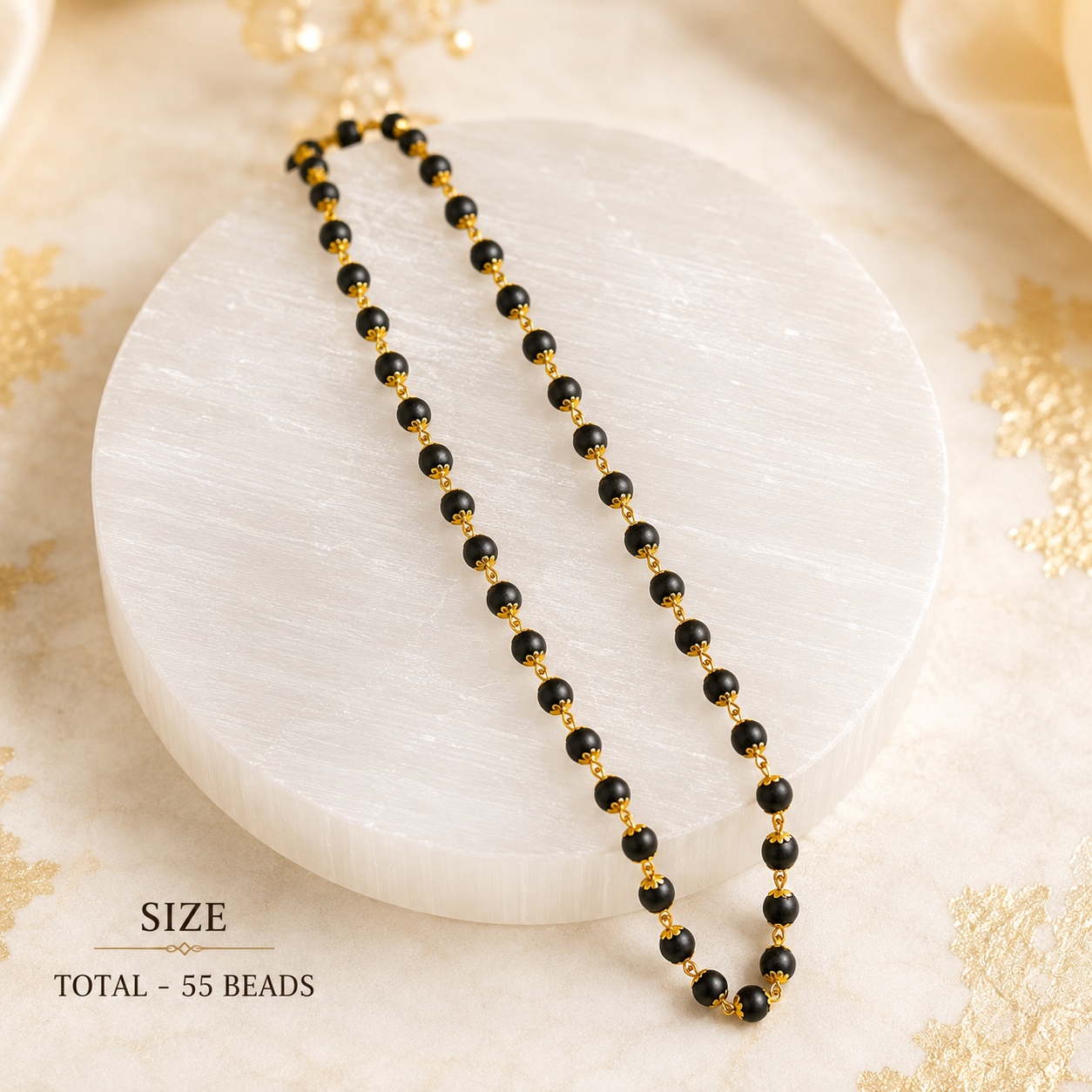 The Original Karungali Mala with 18 K Gold Plating