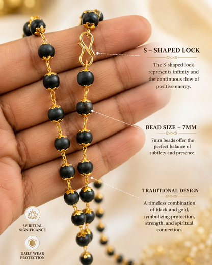The Original Karungali Mala with 18 K Gold Plating