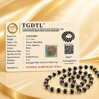 The Murugan Karungali Mala - Free Rudraksha Bracelet