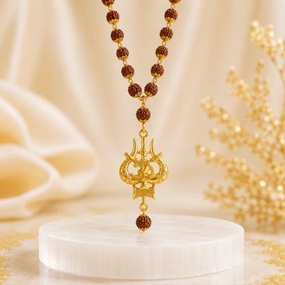 Mahakal Locket with Rudraksha Mala