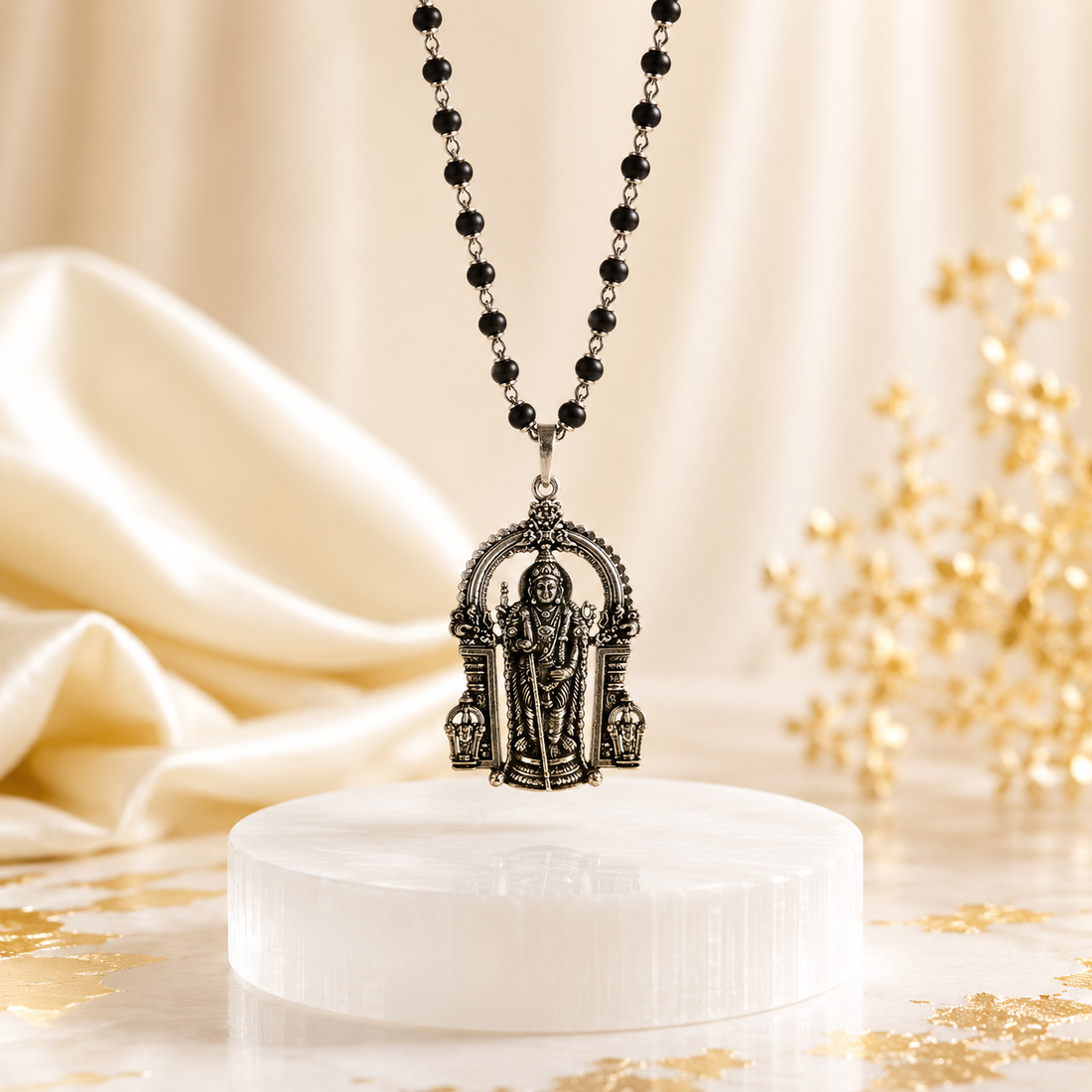 The Murugan Karungali Mala - Free Rudraksha Bracelet