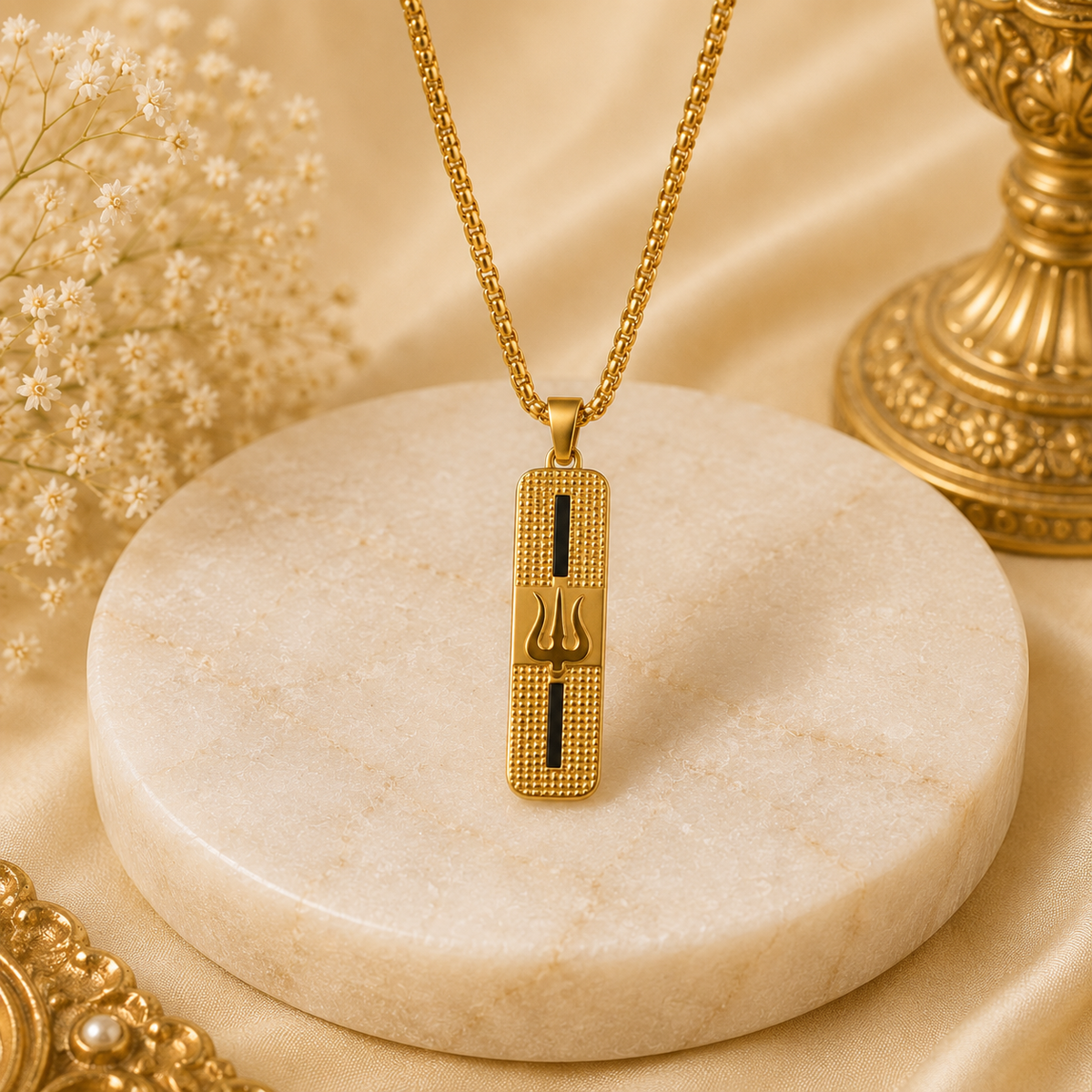The Resilience Locket With Chain - Trishul