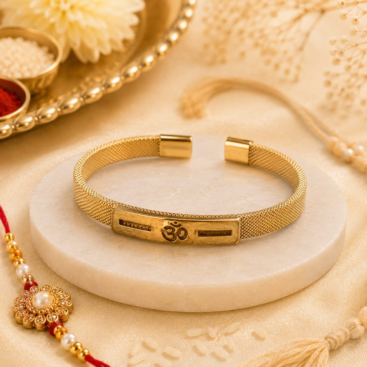 The Resilience Cuff 22k Gold Plated - Om 2