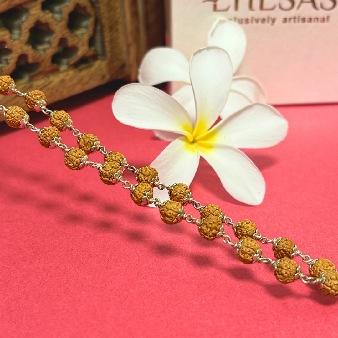 Gajalakshmi Rudraksha Mala - Free Rudraksha Bracelet