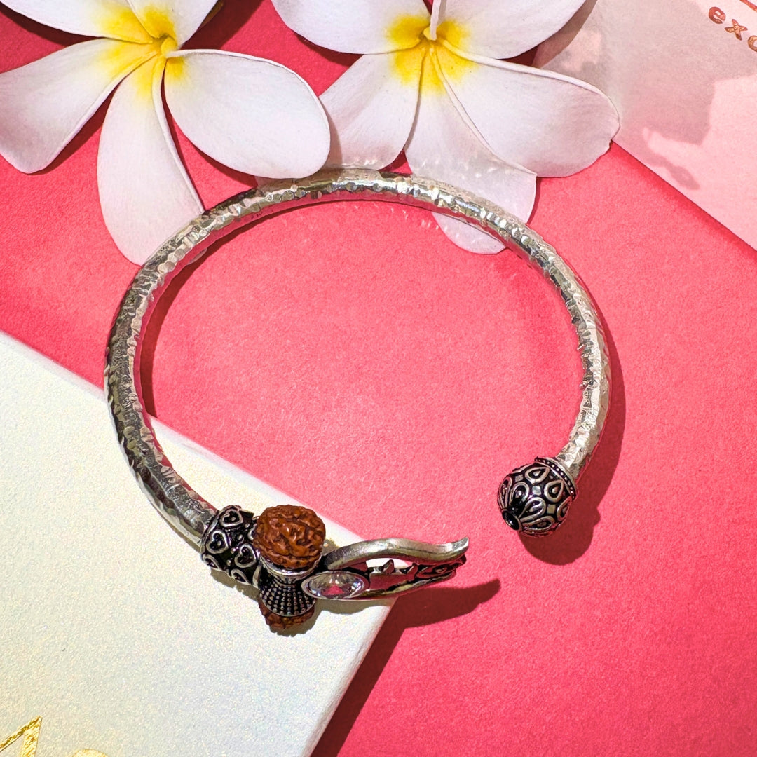 Trident Kada ( Silver Plated )