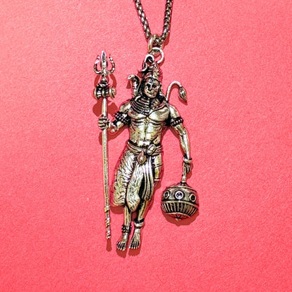 Rudra Hanuman Locket with Chain - Free Rudraksha Bracelet