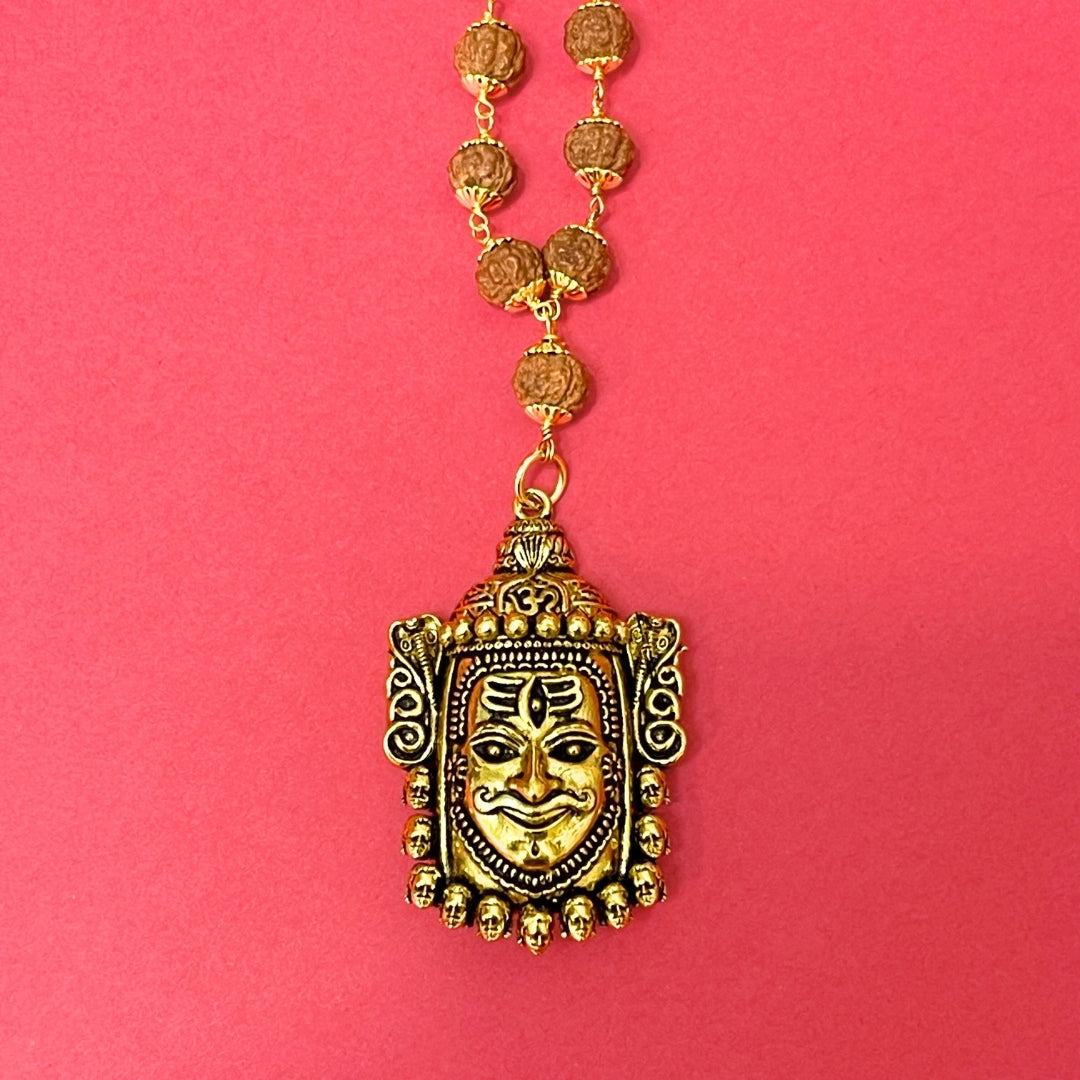 Mahakal Raksha Kavach(Gold Plated) - Free Rudraksha Bracelet
