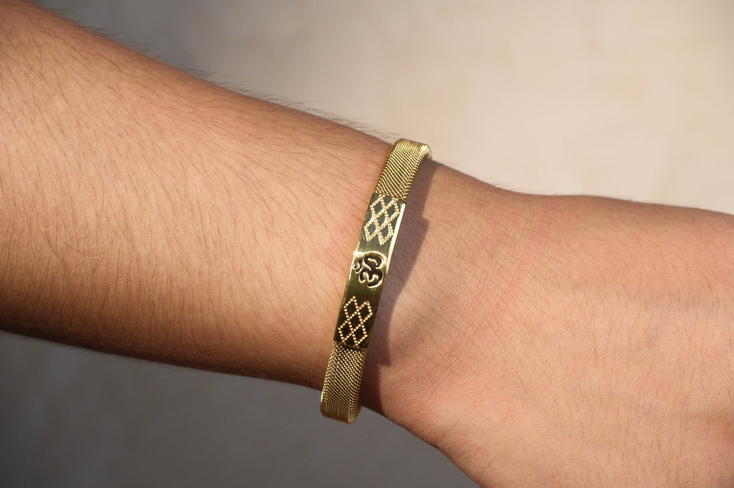 The Resilience Cuff 22k Gold Plated - Om 1