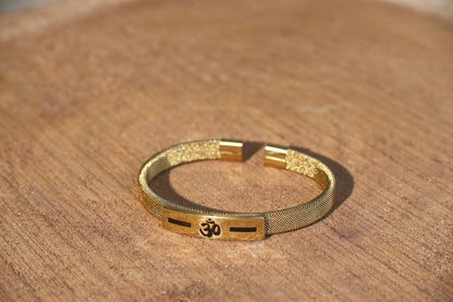 The Resilience Cuff 22k Gold Plated - Om 2