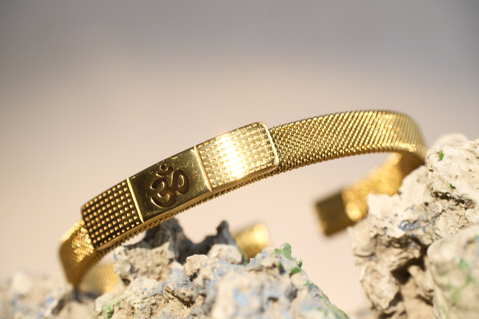 The Resilience Cuff 22k Gold Plated - Om 3