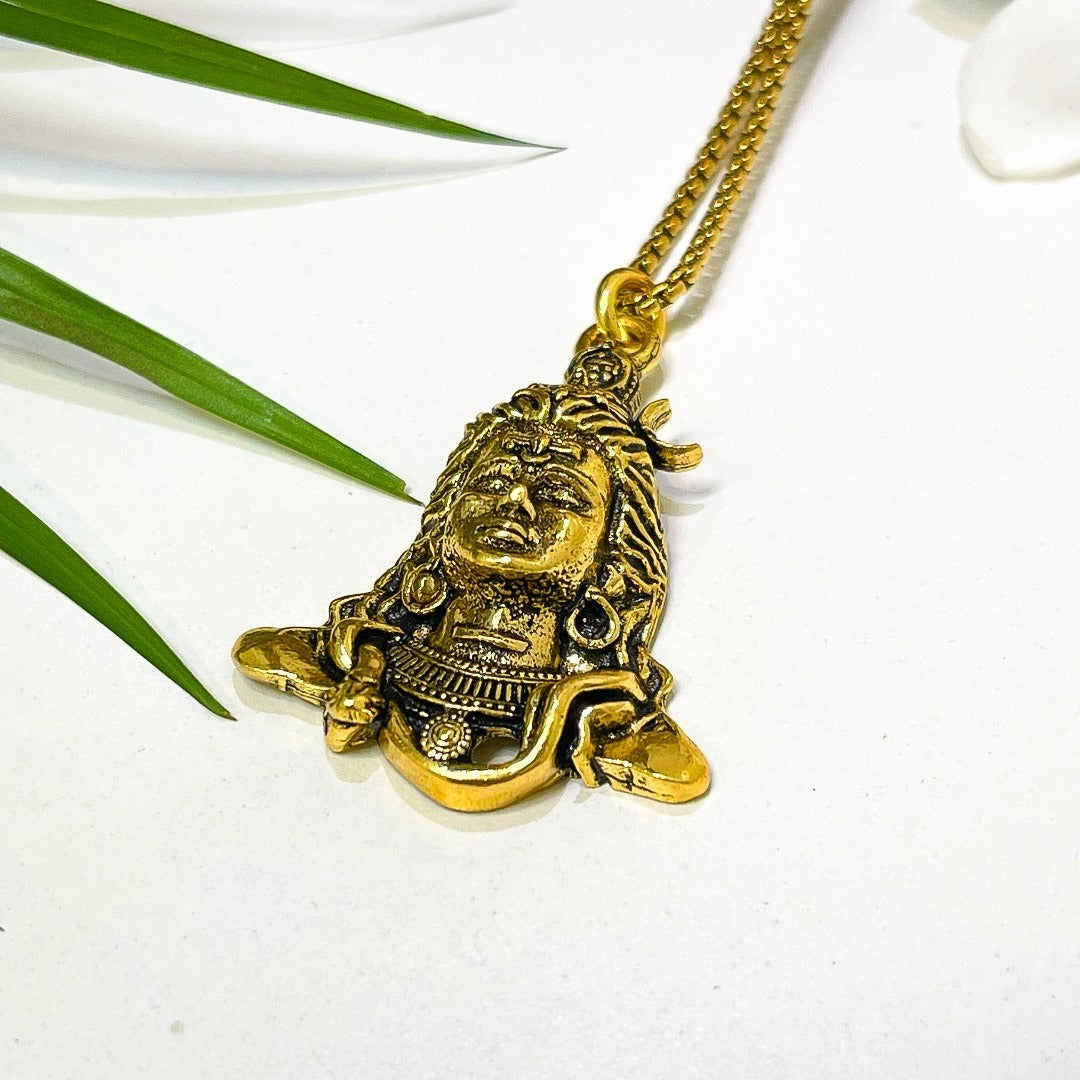 AdiYogi Locket with Chain (24K Gold Plated) - (Buy 1 Get 1)