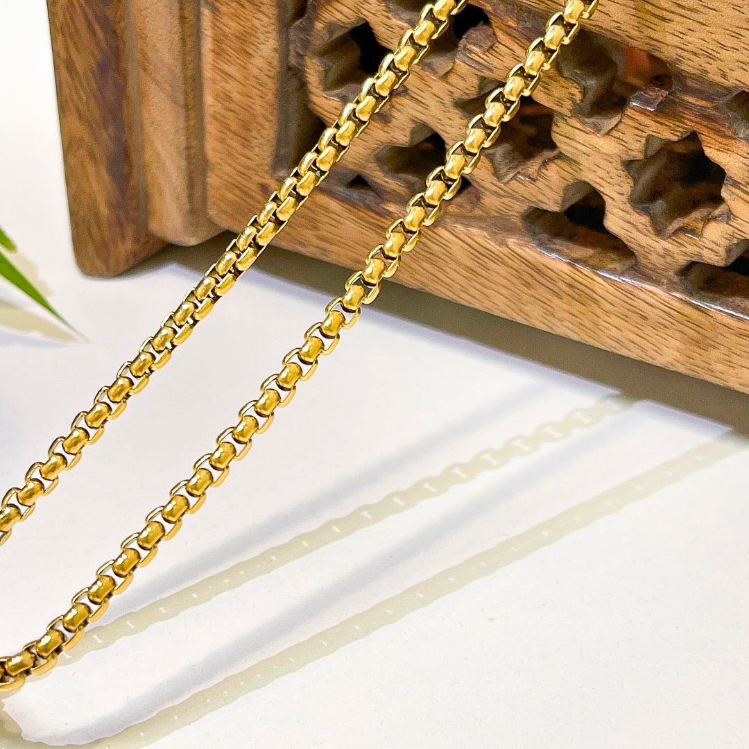 Navratan Locket with Chain (22K Gold Plated) - (Buy 1 Get 1)