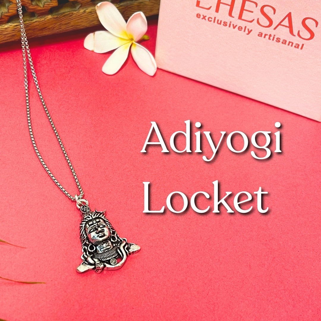 AdiYogi Locket with Chain - Free Rudraksha Bracelet