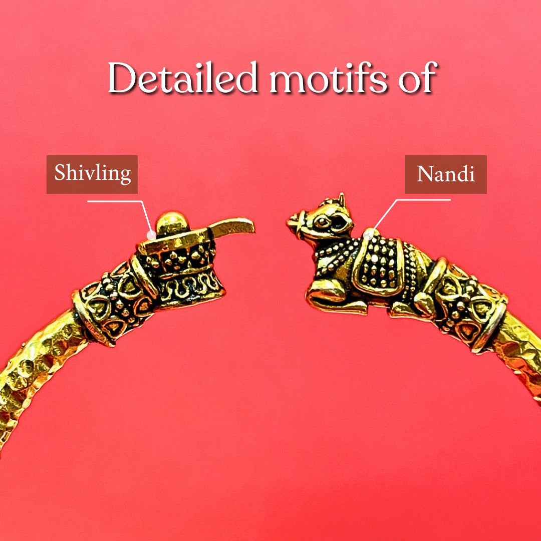 Shiv Nandi Kada (Remove all Obstacles) - Gold Plated