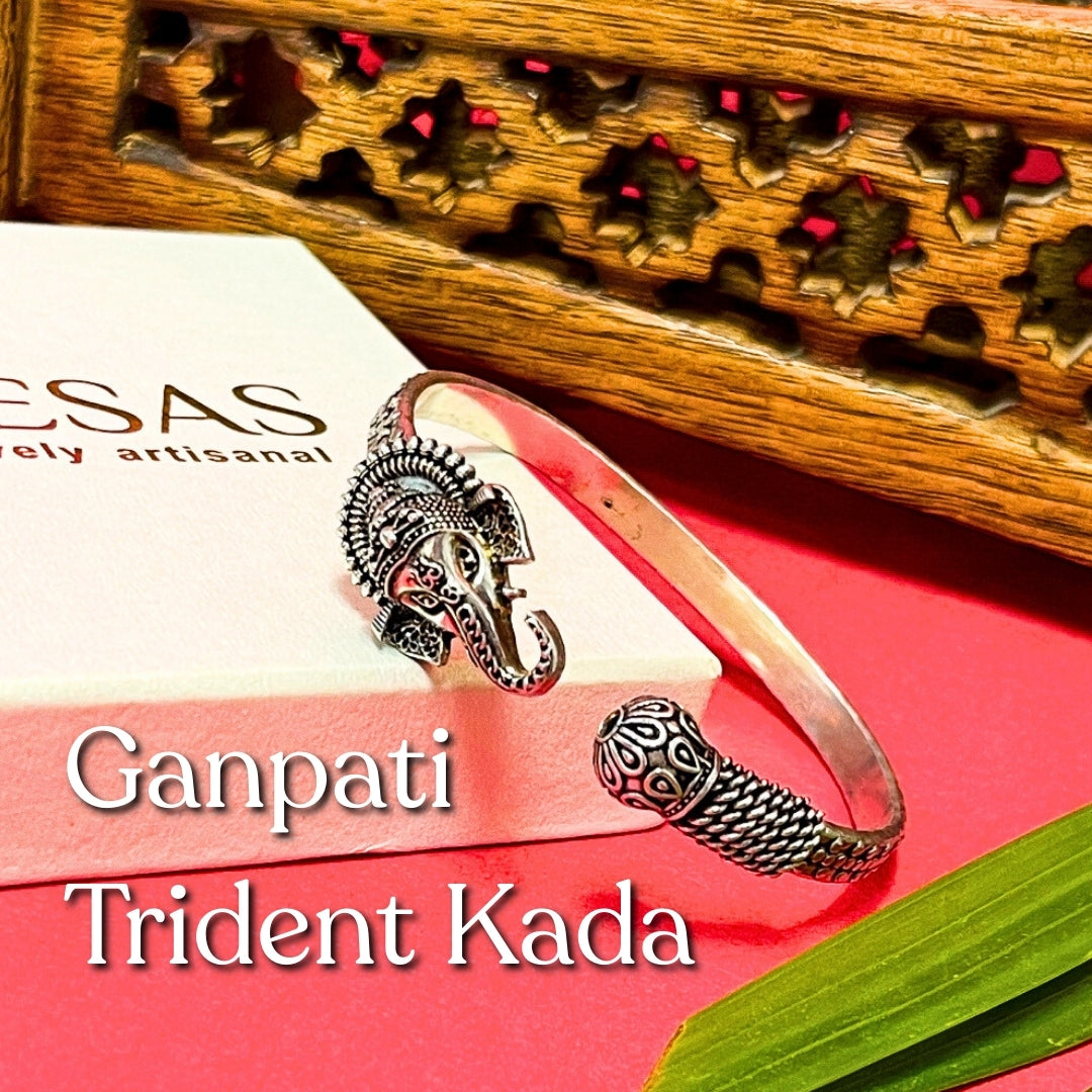 Ganpati Trident Kada – Wisdom, Power &amp; Protection