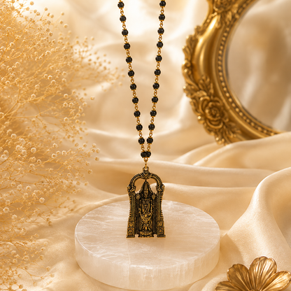 Shri Venkateshwara Mala(Gold Plated) - Free Rudraksha Bracelet