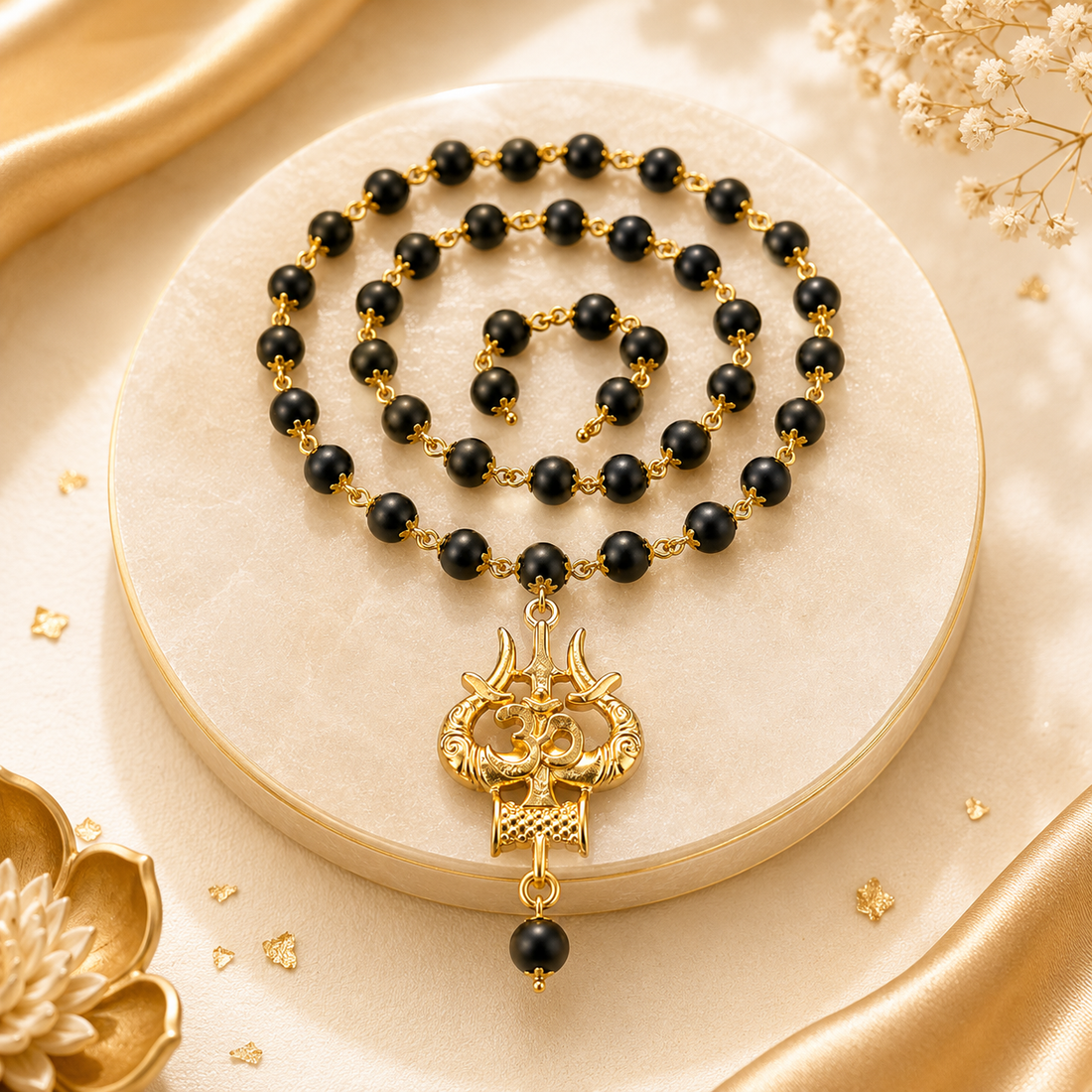 The Original Karungali Mala with 18 K Gold Plating