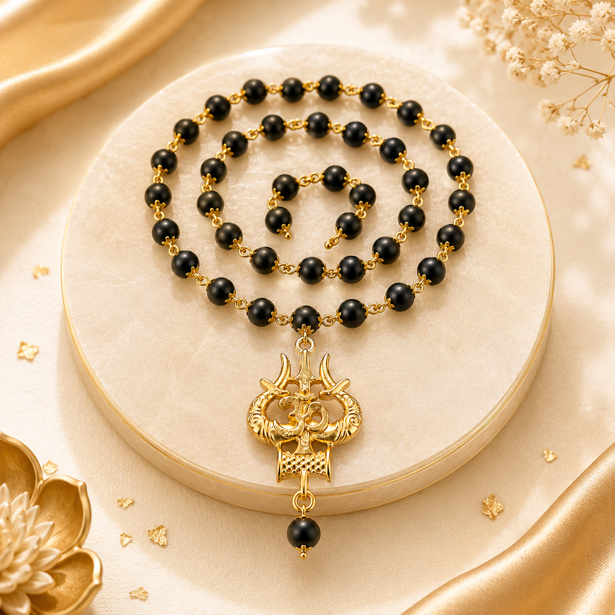 The Original Karungali Mala with 18 K Gold Plating