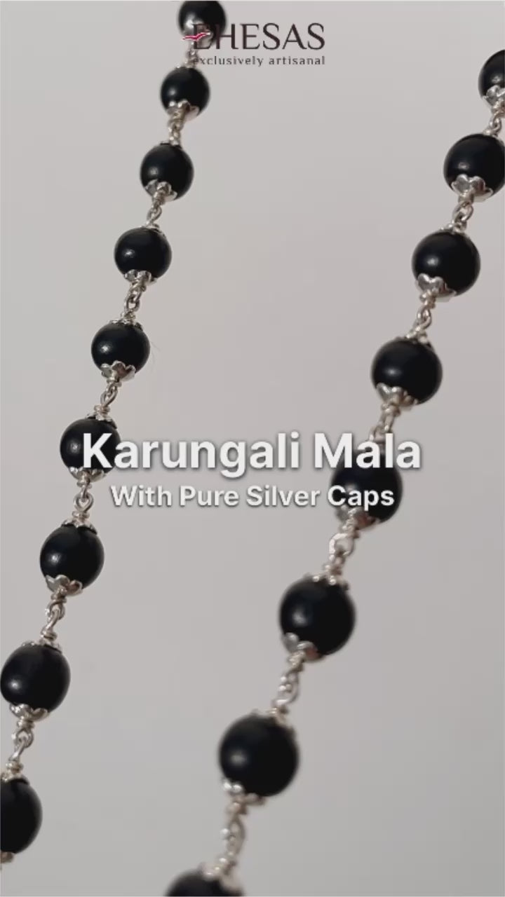 Karungali Mala in Pure Silver