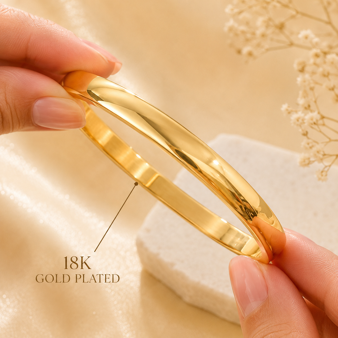 Shakti Kada – 18K Gold Plated (Round)