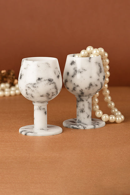 Set of 2 Wine Goblet ( Black and White )