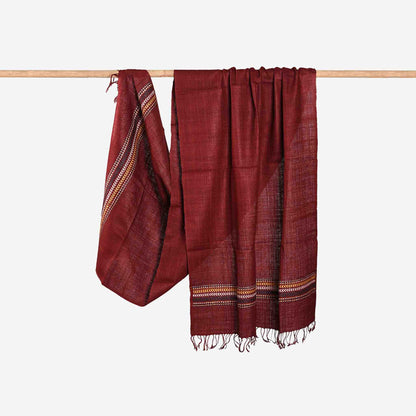 Mechuka Red Silk Scarf / Stole