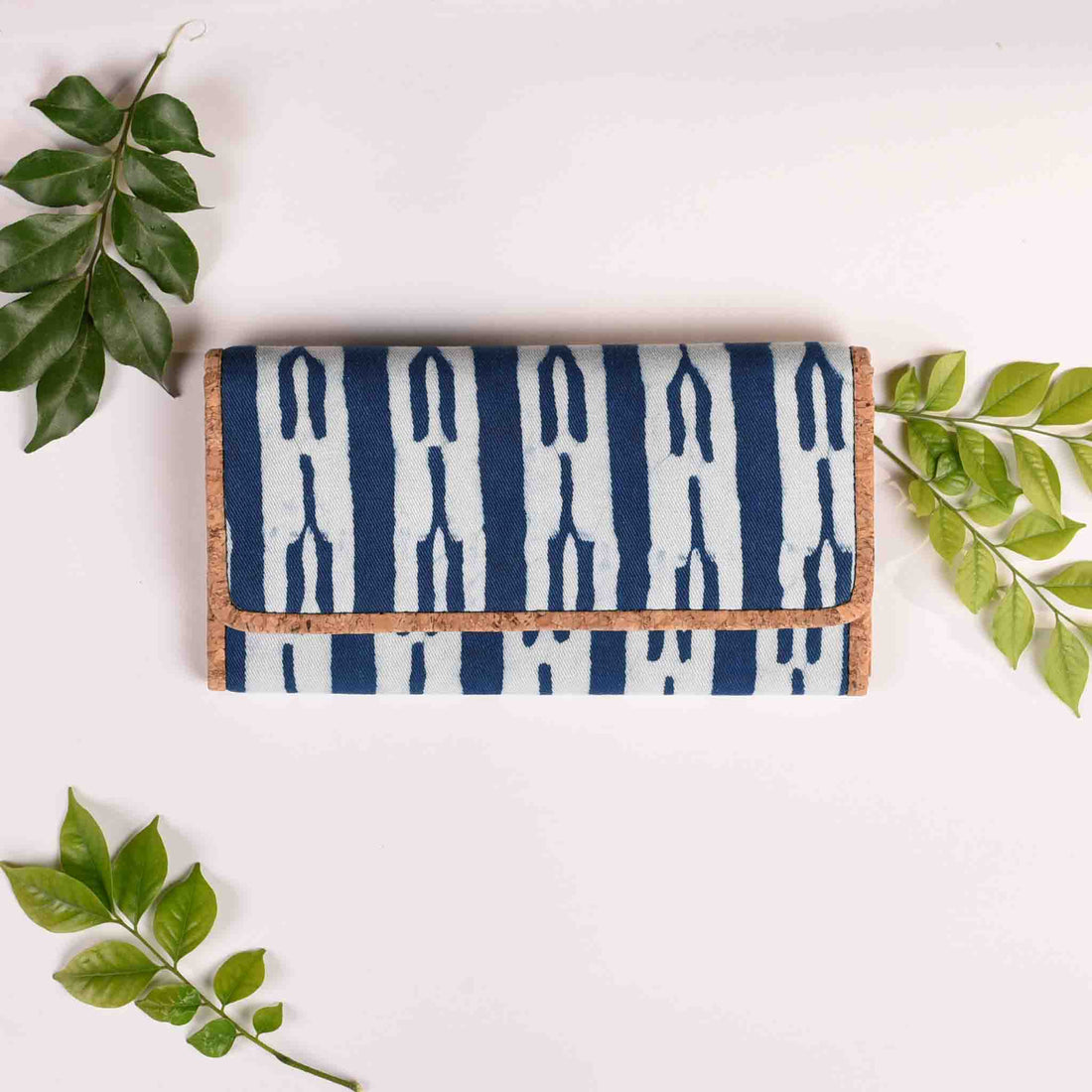 Indigo Fork Print Vegan Women’s Wallet