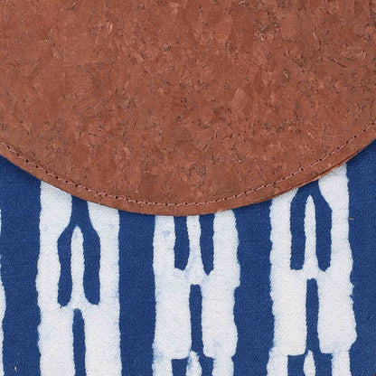 Indigo Fork Dabu Printed and Vegan Leather Moon Sling