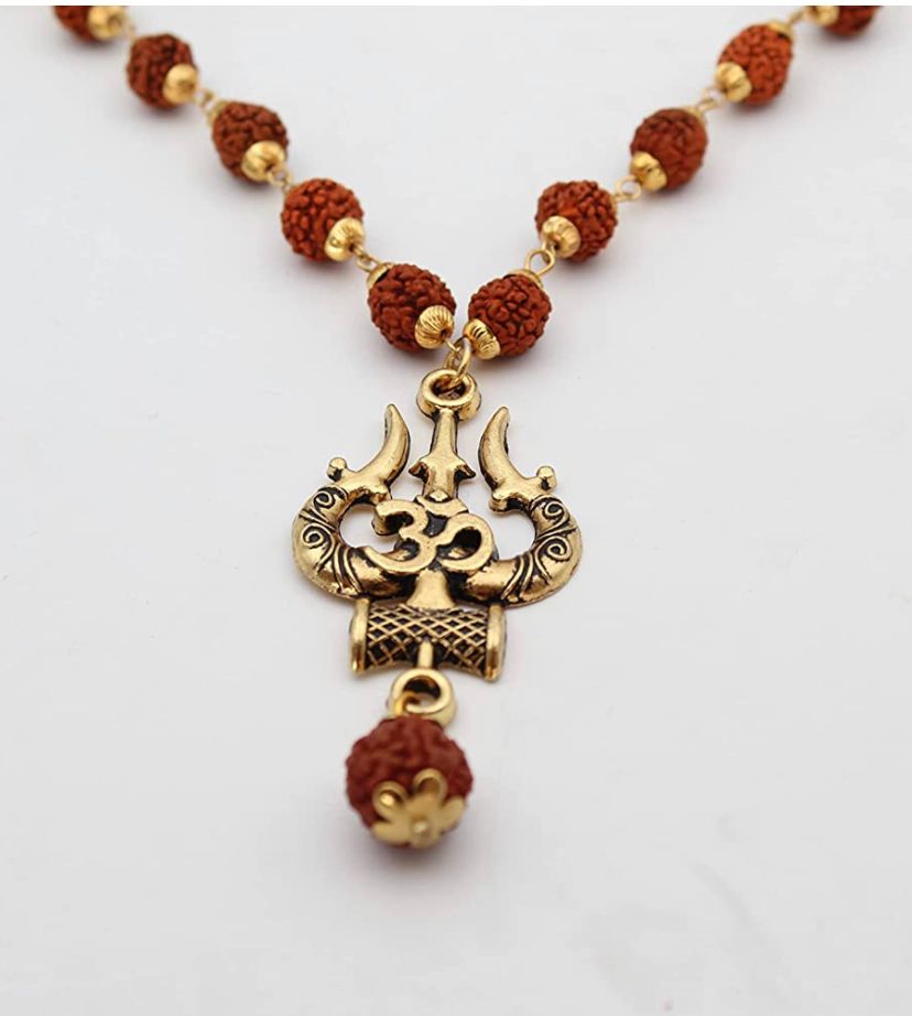 Mahakal Locket with Rudraksha Mala - Free Rudraksha Bracelet