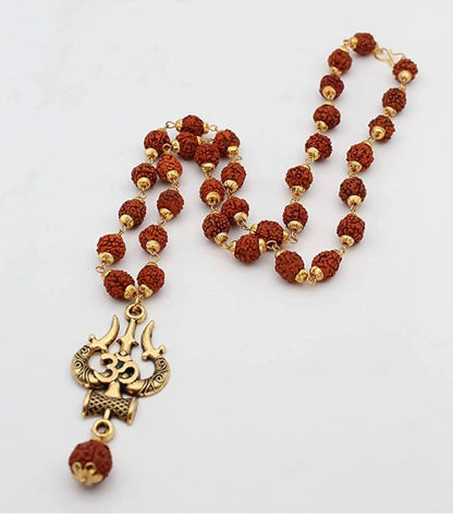 Mahakal Locket with Rudraksha Mala - Free Rudraksha Bracelet